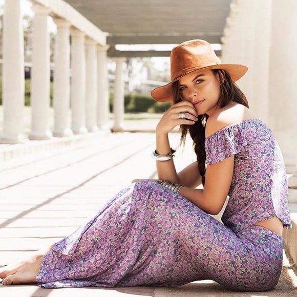 Spell designs wildflower slinky skirt violet M HTF - Picture 2 of 12